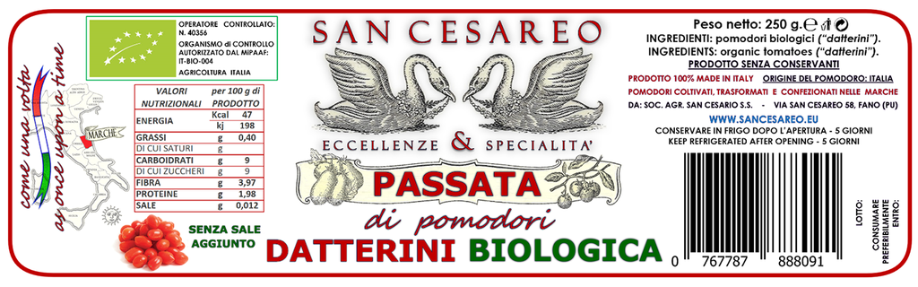 Passata di Datterini 250gr - Azienda Agricola San Cesareo